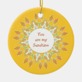 「お前は俺の太陽だ！」 ラブ引用文水彩 セラミックオーナメント (正面)