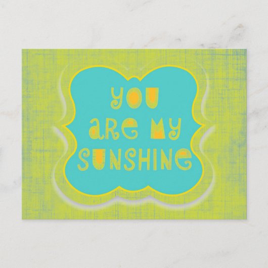 お前は俺の太陽の光だ – 動揺してデザイン ポストカード (正面)