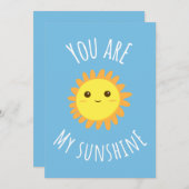 「お前は俺の太陽の光だ」愛らしい太陽デザイン サンキューカード (正面/裏面)