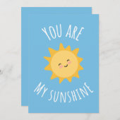 「お前は俺の太陽の光だ」明るい太陽デザイン |かわいい サンキューカード (正面/裏面)