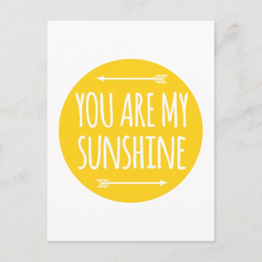 お前は俺の日差しだ文字デザインぞ ポストカード (正面)