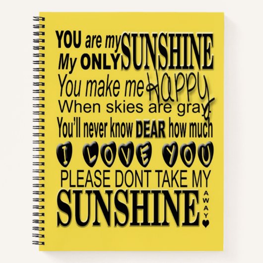 お前は俺の日差しだ ノートブック (正面)