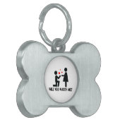 お前は俺の膝の上の男と女と結婚するか ペットネームタグ (正面左)