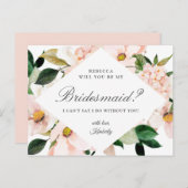 お前は俺の花嫁の付き添いのアヤグサ赤面フローラ インビテーションポストカード (正面/裏面)