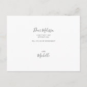 お前は俺の花嫁の写真になおもしろいるか インビテーションポストカード (裏面)