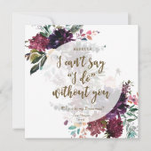 お前は俺の花嫁の名刺ボホ梅のフローラか 招待状 (正面)