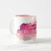 お前は俺の花嫁の水彩画のマグか ツートーンマグカップ (正面左)