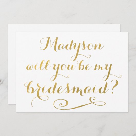 お前は俺の花嫁の金ゴールド書 招待状 (正面/裏面)