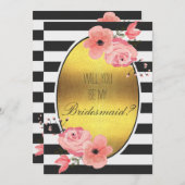 お前は俺の花嫁の金箔フェイクの花になるか 招待状 (正面/裏面)