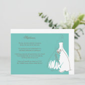 お前は俺の花嫁介添人カードティール（緑がかった色） 招待状 (スタンド正面)