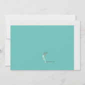 お前は俺の花嫁介添人カードティール（緑がかった色） 招待状 (裏面)