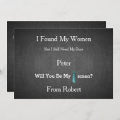 『お前は俺の黒いチョークの黒いボード・ブルータイになるか?』 招待状 (正面/裏面)