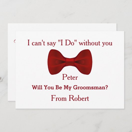 お前は俺の黒いチョーク板赤い弓の馬師になるか 招待状 (正面/裏面)