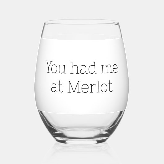 お前は俺をメルロにおもしろい行った ステムなしワイングラス (正面)