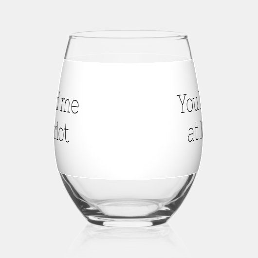 お前は俺をメルロにおもしろい行った ステムなしワイングラス (左)