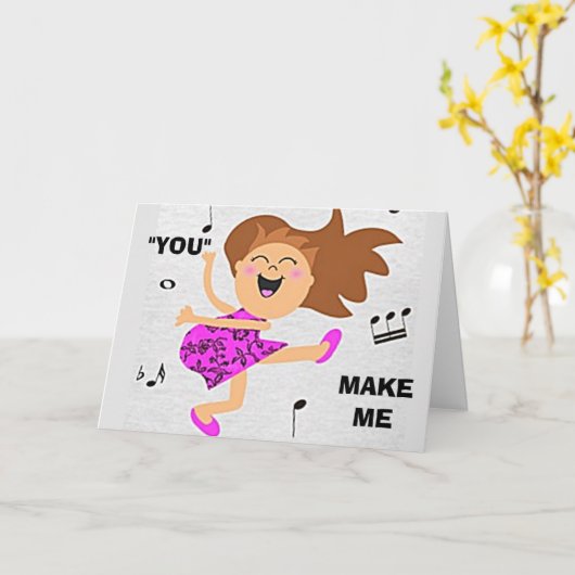 「お前は俺を好きに感じ踊り」誕生日 カード (黄色い花)