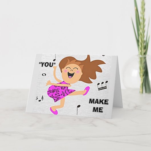 「お前は俺を好きに感じ踊り」誕生日 カード (正面)