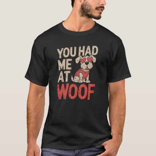 お前は俺を殴った！ – かわいい愛犬家デザイン Tシャツ (正面)