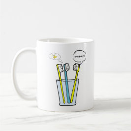 お前は俺を考え口に コーヒーマグカップ