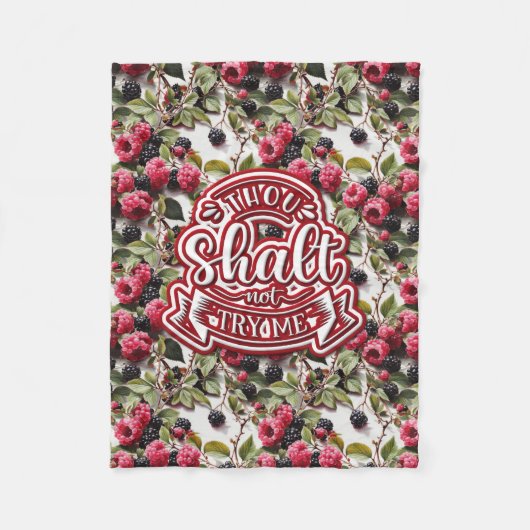 お前は俺を試さないおもしろい フリースブランケット (正面)