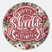 お前は俺を試さないおもしろい ラウンドシール (正面)