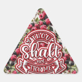 お前は俺を試さないおもしろい 三角形シール (正面)