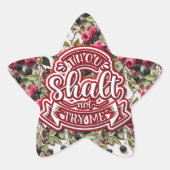 お前は俺を試さないおもしろい 星シール (正面)