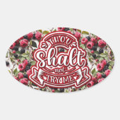 お前は俺を試さないおもしろい 楕円形シール (正面)