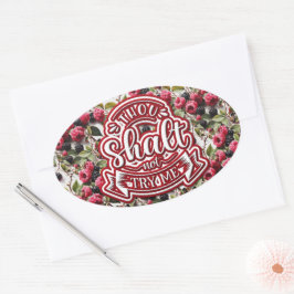 お前は俺を試さないおもしろい 楕円形シール