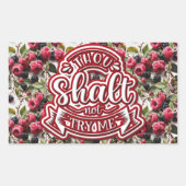 お前は俺を試さないおもしろい 長方形シール (正面)