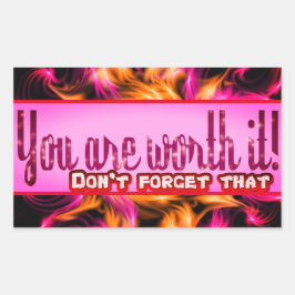 お前は値打ちがある 長方形シール