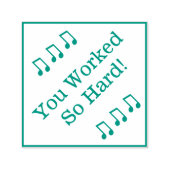「お前は働いたんだ懸命!」 表彰ゴム印 セルフインキングスタンプ (デザイン)