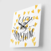 お前は僕の日光だ スクエア壁時計 (傾斜)