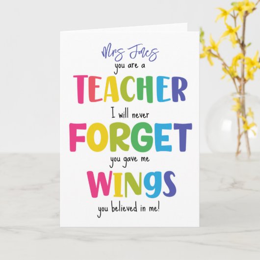 お前は先生だ忘れろ カード (黄色い花)