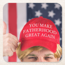 お前は再び父親素晴らしになる スクエアペーパーコースター