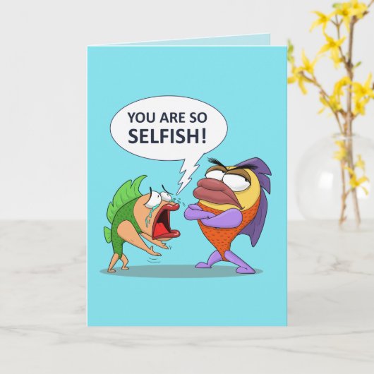 お前は利己的だ！ カード (黄色い花)