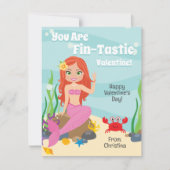 お前は味わい深い人魚のバレンタインデーだ ノートカード (正面)