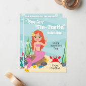 お前は味わい深い人魚のバレンタインデーだ ノートカード (正面/裏面インサイチュ)