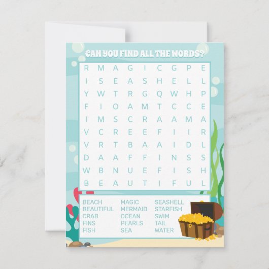 お前は味わい深い人魚のバレンタインデーだ ノートカード (裏面)