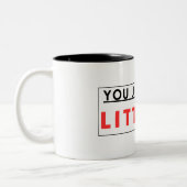 お前は得少しだ! ツートーンマグカップ (左)