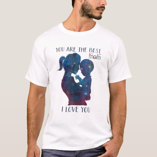 お前は愛し最高のている母さんお花母さん Tシャツ (正面)
