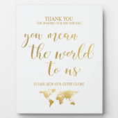 お前は我々にとって世界を意味する |グローブゲストブックプラーク フォトプラーク (正面)