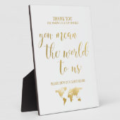 お前は我々にとって世界を意味する |グローブゲストブックプラーク フォトプラーク (側面)