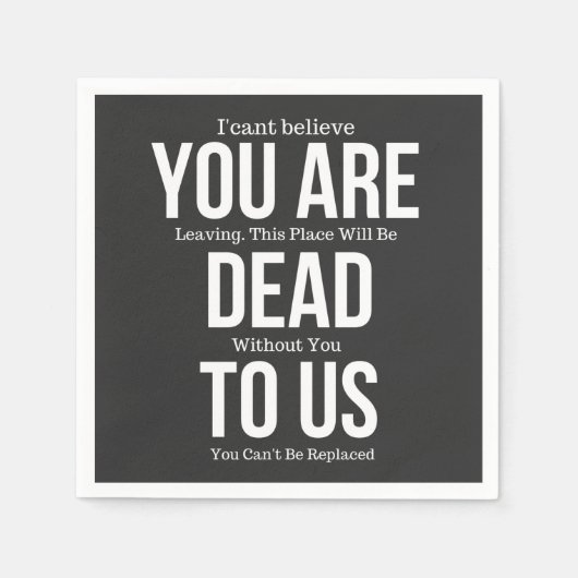 お前は我々に対して死んだ スタンダードカクテルナプキン (正面)