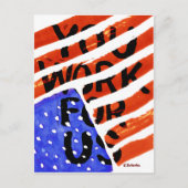 お前は我々のために働く ポストカード (正面)