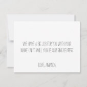 お前は我々のリングや輪の支持者か|グルームスマン 招待状 (裏面)