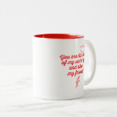 お前は我が子の命を愛する ツートーンマグカップ (正面右)