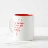 お前は我が子の命を愛する ツートーンマグカップ (正面左)