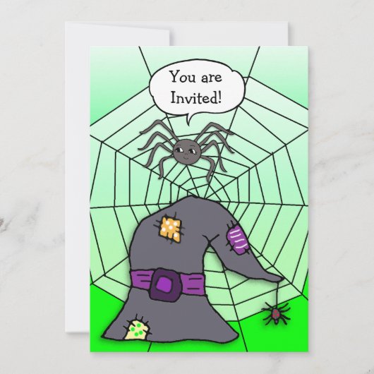 お前は招待されクモハローウィンパーティ 招待状 (正面)