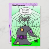 お前は招待されクモハローウィンパーティ 招待状 (正面/裏面)